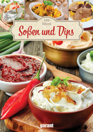 Was wäre ein Sonntagsbraten ohne Soße oder ein Grillfest ohne Dips? Sie gehören einfach dazu und sind das A und O für Gerichte aller Art. In diesem Buch finden Sie neben den traditionellen Grundrezepten über 100 beliebte Variationen für raffinierte Soßen und Dips. Die Rezepte sind übersichtlich zusammengestellt, durchgehend mit farbigen Abbildungen versehen und Schritt für Schritt erklärt. Ein ausführlicher Ratgeberteil verrät viele Tricks und Geheimnisse über die Kunst, schmackhafte Soßen zu „zaubern“. Der Erfolg ist garantiert. Gutes Gelingen und viel Spaß beim Kochen und Genießen!