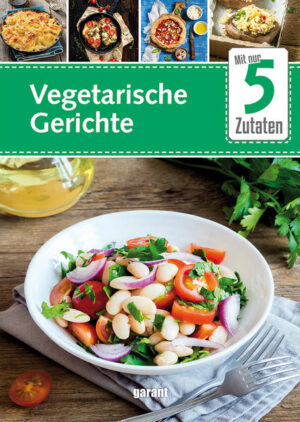 Vegetarische und vegane Ernährung liegt voll im Trend. Denn der Verzicht auf tierische Produkte tut Mensch und Umwelt gleichermaßen gut. Dass das nicht kompliziert sein muss, beweist dieses Buch: Alle der hier vorgestellten Rezepte kommen mit maximal 5 Zutaten aus. So entstehen mit kleinem Einkauf schmackhafte Veggie-Gerichte ohne großen Aufwand. Genießen Sie aromatische Suppen und Salate, köstliche Mahlzeiten mit Getreide, Herzhaftes mit Gemüse und Käse sowie leckere Rezept-Ideen mit Tofu, Tempeh und Co.! Wie wäre es z. B. mit einem fruchtigen Melonen-Gazpacho, einem exotischen Jackfruit-Burger oder veganen Sushi-Sandwiches? Und auch Desserts und süßes Gebäck wie etwa ein verführerischer Matcha-Chia-Pudding oder knusprige Tahin-Amaranth-Riegel dürfen in diesem Buch nicht fehlen. Sowohl Vegetarier als auch Veganer finden hier etwas nach ihrem Geschmack. Einfach, modern, gesund und abwechslungsreich – so wird die vegane und vegetarische Küche rundum zum Genuss.