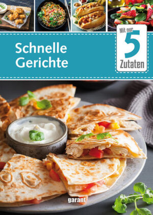 Im Berufsalltag bleibt oft nur wenig Zeit zum Kochen. Häufig ist man spät dran, verbringt viel Zeit mit Einkaufen und steht danach auch noch ewig in der Küche. Doch das muss nicht sein! Wie es ganz einfach geht, verrät dieses Buch. Mit maximal 5 Zutaten bereiten Sie im Handumdrehen unkomplizierte Gerichte zu, die frisch gekocht sind und auch noch lecker schmecken! Im Nu gelingen leichte Suppen und Salate, abwechslungsreiche Sandwiches, köstliche Snacks und fixe Hauptgerichte. Wie wäre es z. B. mit einem exotischen Edamame-Salat, würzigen Croissants mit Lachs, knusprigen Zucchini-Pommes oder einem 15-Minuten-Chili? Flugs steht danach noch ein verführerisches Dessert wie z. B. ein fruchtiges Himbeer-Cookie-Trifle auf dem Tisch. Mit leicht zu verarbeitenden Lebensmitteln und schnellen Zubereitungsmethoden benötigen Sie weniger Zeit fürs Kochen und haben mehr Zeit zum Genießen!