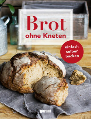 Wer sein Brot selbst herstellt, backt nach eigenem Geschmack und individuellen Bedürfnissen, genießt die knusprige Frische und weiß, was drin ist. Ab jetzt gelingt dies ganz einfach – mit Broten ohne Kneten. Keine komplizierten Teigansätze, kein anstrengendes Kneten, kein teures Zubehör. Einfach Zutaten mischen und den Rest erledigt der Teig während seiner langen Ruhezeit von selbst. Nach ein wenig Falten und Dehnen kommt der Teig dann in den Ofen. Probieren Sie Brotklassiker wie Sauerteigbrot, glutenfreies Brot und Kürbisbrot oder besondere Brote wie Chia- Brot, Schoko-Chili-Brot oder Vollkorn-Couscous-Brot. Und auch wer Pizza, Quarkbrötchen oder Knoblauchschnecken ohne Kneten backen möchte, findet hier die passenden Rezepte. Brotbacken war noch nie so einfach!