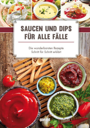 Was wäre ein Sonntagsbraten ohne Soße oder ein Grillfest ohne Dips? Sie gehören einfach dazu und sind das A und O für Gerichte aller Art. In diesem Buch finden Sie neben den traditionellen Grundrezepten über 100 beliebte Variationen für raffinierte Soßen und Dips. Die Rezepte sind übersichtlich zusammengestellt, durchgehend mit farbigen Abbildungen versehen und Schritt für Schritt erklärt. Ein ausführlicher Ratgeberteil verrät viele Tricks und Geheimnisse über die Kunst, schmackhafte Soßen zu „zaubern“. Der Erfolg ist garantiert. Gutes Gelingen und viel Spaß beim Kochen und Genießen!