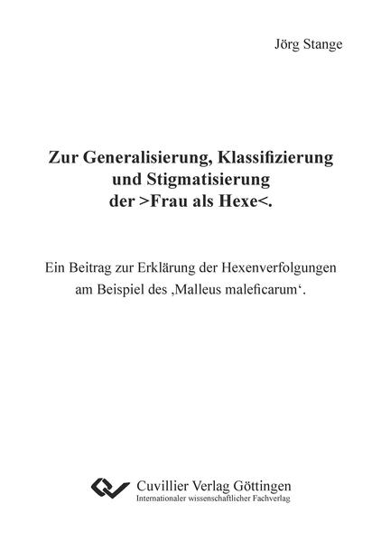 Mit dem Phänomen der spätmittelalterlichen und frühneuzeitlichen Hexenverfolgungen und Hexenvernichtungen beschäftigen seit mehr als fünfhundert Jahren u. a. Theologen, Juristen, Historiker, Sozialwissenschaftler, Psychologen, Mediziner, Sprachwissenschaftler, Ethnologen, und Kriminologen. Gleichwohl ist, trotz vielfältiger Untersuchungen, die Frage `warum in den frühneuzeitlichen Zaubereiprozessen insbesondere >Frauen als Hexen< in das Visier der Inquisitoren gerieten´ bis auf den heutigen Tag noch nicht restlos beantwortet. Im Rahmen einer deskriptiv- analytischen Vorgehensweise ist es das Ziel dieser Arbeit am Beispiel des von Heinrich Kramer/ Henricus Institoris im Jahr 1486 verfassten und erstmals veröffentlichen ,Malleus maleficarum‘ die Verdichtung der >Hexenideologie< auf das weibliche Geschlecht durch die von dem Dominikanermönch und Inquisitor in seinem ,Hexenhammer‘ entworfene Konzeption der Entmenschlichung der >Frau als Hexe< durch Generalisierung, Klassifizierung und Stigmatisierung zu verdeutlichen. Mithin soll diese Arbeit dazu beitragen, eine immer noch bestehende Erklärungslücke zu verringern.