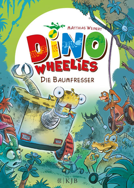 Die Dinosaurier sind zurück - und sie haben Räder! Diese originelle Mischung aus Erstlesebuch und Comic wird alle Kinder begeistern! Die drei Dino Wheelies Bo, Tanka und Pukki sind die besten Freunde und leben gemeinsam in Neo Pangea. Das ist unsere Welt in ferner Zukunft. Seit die Menschen den Planeten verlassen haben, hat sich auf der Erde einiges getan: Ein neuer Kontinent ist entstanden, und die Hinterlassenschaften der Menschen sind in der Wüste oder dem Dschungel versunken. Die Welt ist zu einem einzigen großen Abenteuerspielplatz geworden! Mit Technik, Speed, Einfallsreichtum und Humor haben sich die Dinosaurier von einst dieser neuen Welt angepasst - und wurden zu: Dino Wheelies! Das Tal der Dino Wheelies ist in Aufruhr - denn nachts fallen unheimliche Wesen über den Wald her und zerstören rücksichtlos Bäume und Pflanzen! Die drei Freunde Bo, Tanka und Pukki wollen herausfinden, was es mit diesen Besuchern auf sich hat. Sie heften sich an die Fersen eines der riesigen Baumfresser - und erleben schon bald eine große Überraschung! Mit kostenloser Dino- Wheelies- App zur Buchreihe: Einfach herunterladen für iOS und Android!