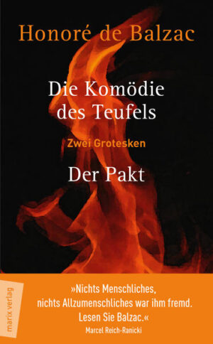 Ein lässig agierender Höllenfürst macht den Sterblichen mit ihren Eitelkeiten und Schwächen eine lange Nase. In zwei auch in Frankreich selten publizierten Grotesken aus der Feder des großen Romanciers Honoré de Balzac erlebt man den Teufel als raffinierten Mephisto. Die Komödie des Teufels von 1831 zeigt in moderner Übersetzung ein grelles Höllenspektakel, das der Menschheit im Stil eines politisch-satirischen Kabaretts den Spiegel vorhält. In der zweiten Groteske Der Pakt, erschienen 1822, berichtet ein Sterbender, der in die Hölle verdammt wurde, über seine Allianz mit Satan, die seinen mehr als 200 Jahre währenden Lebenslauf bestimmt und ihm dabei die Sinnlosigkeit seiner irdischen Träume offenbart. Beide Erzählungen bieten amüsante höllische und irdische Spektakel aus der Werkstatt eines jungen, ideenreichen Schriftstellers mit ausgeprägtem Sinn für bizarren Grusel und makabre Situationskomik.