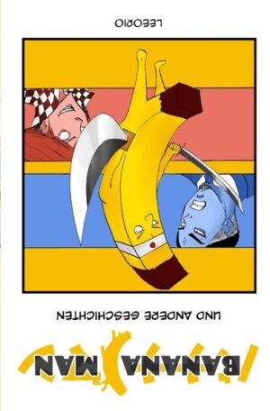 (Das Buch gehört so! Es muss auf dem Kopfstehen, um die japanische Leserichtung, von "hinten" nach "vorne", zu gewährleisten.) Banana- Man und andere Geschichten ist der erste Sammelband des jungen Zeichners Leeorio. In diesem Buch finden sich die besten seiner Kurzgeschichten im Manga- Stil, die er im laufe der Jahre gezeichnet hat. Enthalten sind: "Gleichschaltung" "Sehnsucht" "Gleichschaltung II" "Banana- Man", sein neuestes Werk. Dazu kommen noch einige Skizzen und Entwürfe.