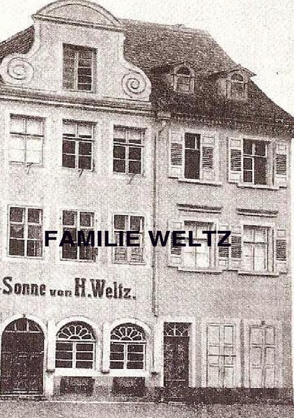 Zurück über 10 Generationen wird die Geschichte der Vorfahren von Georg August Weltz in den Familien Weltz, Werner und Kolb an Dokumente, Bildern und Briefen rekonstruiert. Die Familie Weltz spielte über viele Generationen in Speyer eine bedeutende Rolle. Inhaber einer Brauerei und eines Gasthofes stellte sie mehrere Bürgermeister, Ratsmitglieder und Zunftherren. Der Familie Werner der Mutter von G.A. Weltz, geb. Angelika Werner, ebenfalls aus der Pfalz stammend, gehörten mehrere Pfarrer, Schulmeister und Stadtschreiber an. Mitglied der Familie Kolb, aus der die Grossmutter von Angelika Weltz stammte, war Georg Friedrich Kolb, ein bedeutender Politiker und Publizist.