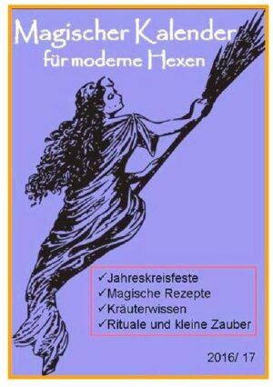 Der Hexenkalender begleitet durch das Hexenjahr. Er enthält Tipps und Hinweise rund um die weiße Magie. Der Hexenkalender sorgt dafür, dass die Hexe eine zauberhafte Zeit erlebt. Es wird auf Mondphasen, Tierkreiszeichen und Jahreskreisfeste eingegangen. Dieser Kalender ist mehr. Er ist gleichzeitg Tagebuch und Anleitung zur weißen Magie. Der Hexenkalender 2016/17 ist das passende Geschnek für die beste Freundin.