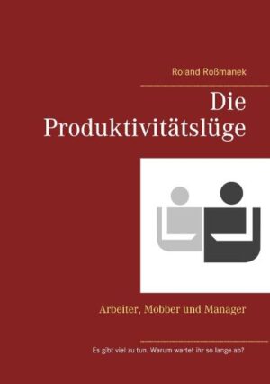 Firmeneigner und Arbeiter haben ein gemeinsames Ziel. Warum man sich dabei so behindert, ist betriebswirdschaftlich nicht zu erklären und volkswirtschaftlich eine Katastrophe. Produktivität entsteht durch Motivation. Zufriedene Mitarbeiter leisten deutlich mehr - bei gleichem Lohn. Das würde aber intelligente Führungskräfte voraussetzen ... Dieses Buch ist kein Managemant-Coach, sondern berichtet von der Hilflosigkeit der arbeitenden Schicht, in diesem System sinnvoll aktiv zu sein. Mobbing und viele Dinge mehr sind ebenfalls Thema.