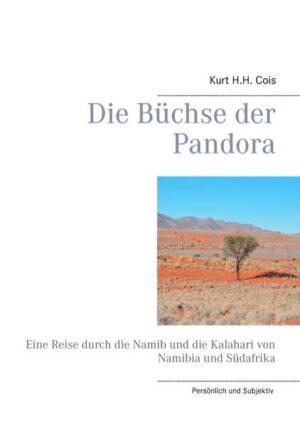 Namibia Süden und das Grenzgebiet mit Südafrika und Botswana bieten Hitze, Einsamkeit, Stille und wunderbare Landschaften. Trotz der Trockenheit ist die Tierwelt vielfältig. Der rote Sand der Namib und die Dornbuschsavanne der Kalahari bieten genügend Raum, den Stress und die Hektik des Alltags einmal zu vergessen und die Seele baumeln zu lassen. Die Büchse der Pandora ist eine ganz persönliche Beschreibung der Eindrücke und des Gefühls bei einer Reise durch das südliche Namibia und des angrenzenden Grenzgebietes auf südafrikanischer Seite.