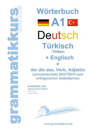 Wörterburch Deutsch - Türkisch Englisch A1 | Bundesamt für magische Wesen