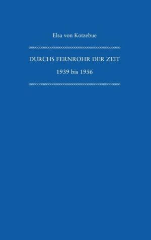 Elsa von Kotzebue ist 1926 in Berlin geboren und dort aufgewachsen. Nach einem im Jahr 1943 kriegsbedingten Ortswechsel ins Memelland, kehrte sie 1944 nach Berlin zurück. Ab Juli 1945 arbeitete sie bis 1947 bei der amerikanischen Armee und von 1947 bis 1950 bei der Chinesischen Militärmission. Nach Eröffnung der Freien Universität Berlin im Jahr 1948 studierte sie Jura und war nach Abschluss der Ausbildung kurze Zeit Richterin am Landgericht Berlin. 1956 wechselte sie nach Bestehen des Auswahlwettbewerbs in den Auswärtigen Dienst. Das in Teilen autobiographische Buch »Durchs Fernrohr der Zeit« umfasst die Jahre zwischen 1939 und 1956. Es versetzt den Leser unmittelbar in die damalige Gegenwart, da die Aufzeichnungen der Tagebuchschreiberin sich nicht auf Erinnerungen aus späterer Sicht stützen, sondern, teils unreflektiert, ein Abbild ihrer Erlebniswelt sind. Wie jeder Mensch stand sie auf dem Boden, den sie vorfand. Deshalb wird heute manches überholt scheinen, auf Unverständnis stoßen, vielleicht auch zu Fragen anregen, wie man sich selbst im gleichen Alter verhalten hätte. Das Leben jedoch ist zeitlos: Tun und Lassen, Liebe, Erwartungen und Enttäuschungen, Erreichtes und Versäumtes.