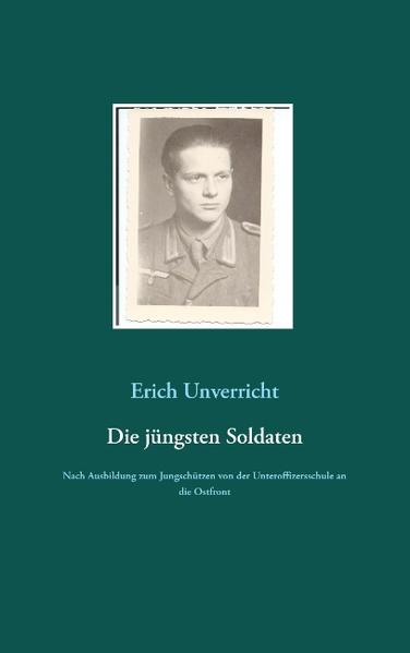 In seinem Buch beschreibt Erich Unverricht unter dem Pseudonym Rolf Unger seine Erlebnisse bei der Ausbildung als Jungschütze an den Unteroffiziervorschulen BERENT und KOSTEN, seine Ausbildung zum Unteroffizier an den Unteroffizierschulen POTSDAM und EISENACH und den anschließenden Einsatz an der Ostfront. In der in „Ich“ Form geschriebenen Geschichte wird der Spannungsbogen von der ersten bis zur letzten Seite durch die persönlichen, sehr hautnah geschilderten Erlebnisse aufrechterhalten. Der Verfasser erzählt von seiner Begeisterung Soldat zu werden, getrieben von der Angst zu spät an die Front zu kommen. Der harte Drill beim Militär während seiner Ausbildung, meist untauglichen Versuchen ein bisschen Individualität zu wahren, erste Liebeserlebnisse und das Grauen an der Front werden eindringlich beschrieben. Deutlich wird das Dilemma vieler Soldaten im Dritten Reich, einerseits zu wissen, dass der Krieg wahrscheinlich nicht mehr zu gewinnen ist andererseits aber weiterzukämpfen, weil sie ihre Kameraden nicht allein lassen wollen und es ja nicht alles umsonst gewesen sein kann! Folglich kämpft man weiter, in der Hoffnung auf die versprochen Wunderwaffen, den „Genius des Führers“, aus Angst vor russischer Gefangenschaft und zum Schluss im Glauben auf einen Separatfrieden mit den West - Alliierten. Dabei sind es nicht nur die eindringlichen Kriegserlebnisse aus Sicht eines Gefreiten und späteren Unteroffiziers, sondern auch die, im Buch beschriebene, gezielte Formung der Jugend an den Unteroffizierschulen, die Aufschluss geben über das perfide System des dritten Reiches.