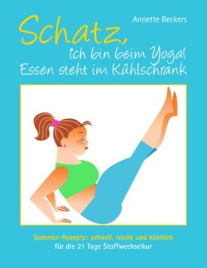 Weitere köstliche Rezepte für die Diät- und Stabilisierungsphase der beliebten Stoffwechselkur Nach ihrem Grundlagenwerk über die erfolgreiche 21 Tage Stoffwechselkur „Schatz, ich hab nichts anzuziehen“ und dem Kochbuch „Schatz, ich bin shoppen - Essen steht auf dem Herd“, folgt nun ein weiteres Kochbuch von Annette Beckers. In aller Kürze werden die wesentlichen Grundlagen der 21 Tage Stoffwechselkur erklärt. Bei der Gestaltung des Buches hat die Autorin sowohl eigene praktische Erfahrungen mit der Kur und neue Erkenntnisse (zum Beispiel zum Thema Fettzufuhr) als auch Einsichten der Menschen einfließen lassen, die die Kur unter ihrer Anleitung erfolgreich durchgeführt haben. Die alltagstauglichen Rezepte sind schnell und einfach zubereitet und lassen sich auch gut vorbereiten. Sie sind vor allem für die Sommermonate gedacht: kleine und größere Appetithäppchen, kalte Suppen, Carpaccio-Variationen, „Liebenswertes“, und natürlich auch Salate, Gemüsechips zum gesunden Naschen zwischendurch und Grüne Smoothies. Der Leser erfährt auch, welche leckeren Alternativen es zu Wein, Bier und Cola zum Essen gibt und wie Yoga beim gesunden Abnehmen helfen kann.