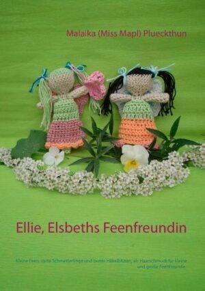 Die beste Freundin von Häkelpuppe Elsbeth ist Ellie, eine kleine Fee. Sie ist ebenso einfach zu häkeln wie Elsbeth. Allerdings ist sie erheblich kleiner (schließlich ist sie ja eine Fee) und hat putzige Häkelflügelchen. Neben Ellie und ihrer passenden Blumenkleidung, gibt es noch Schmetterlinge, Libellen und auch die seltenen wendländischen Hummelkühe in diesem Band zu entdecken. Und für alle kleinen und großen Feenfreunde gibt es etwas ganz Besonderes: Fröhliche bunte Blütenhaarbänder, Blumenarmbänder und Blütenringe zum nachhäkeln. Egal ob zur Gartenparty, zur Hochzeitsfeier, zum Musikfestival oder einfach aus purer Sommervorfreude, Blütenschmuck und Häkelblumen im Haar sind ein absoluter Hingucker! Viel Spaß beim Häkeln!