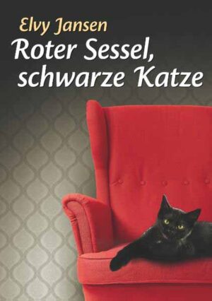 Roter Sessel, schwarze Katze | Elvy Jansen