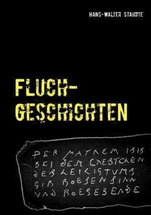 Der Autor verfolgt die Geschichte einer Sippe über die Jahrhunderte - vom antiken Jerusalem bis ins heutige Rheinland. Diese Sippe zeichnet sich dadurch aus, dass sie über magische Macht verfügt, Flüche aussprechen und verhängen zu können. In der Antike galten Flüche als sicheres Mittel, Unglück über Menschen zu bringen. Solche Flüche konnte man kaufen und gezielt einsetzen. Selbst heute kennen Menschen das ungute Gefühl, dass bei manchen unglücklichen Verkettungen mehr als Zufall im Spiel sein könnte. Der Autor zeichnet die Schicksale bestimmter Menschen dieser Sippe in verschiedenen Jahrhunderten. Entstanden sind detailreiche Miniaturen einzelner Lebenswege, deren Verlauf durch die außergewöhnliche Kraft des Fluches bestimmt wird. Die einzelnen Episoden zu Themen wie "Schicksal und Tod", "Schuld und Freiheit", "Fluch und Glück" formt der Autor zu einer Gesamterzählung von Beginn der Zeitrechnung bis heute. Schauplätze des Romans sind Palästina/Israel und Gallien zur Römerzeit, Frankreich des 18. Jahrhunderts, Deutschland und Schweden zur Zeit des Dritten Reiches, Europa und Ägypten der Jetztzeit.