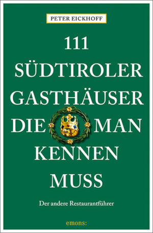 111 Hochgenüsse in Südtirol Auf Almhütten und in Berggasthöfen wird auf hohem Niveau gekocht, und die Aussichten sind immer grandios. Zwischen Tradition und Moderne kreieren junge Köche eine alpine Ideenküche, die neue kulinarische Maßstäbe setzt. In historischen Gasthäusern und alten Poststationen wird bewahrt, was sich durch die Jahrhunderte als gut erwiesen hat: eine ehrliche und bodenständige Küche mit unverfälschten Regionalprodukten. Rustikal und elegant, bodenständig und weltoffen - wo der Süden beginnt, wird der Genuss in 111 Restaurants auf die Spitze getrieben!