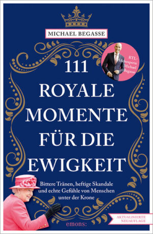 Auch Royals sind nur Menschen! Moderne Royals sind auf den Titelseiten der Zeitschriften und begeistern die Menschen - nicht nur beim Friseur oder Zahnarzt. Die Queen ist Kult, Diana unvergessen. Bittere Tränen, heftige Skandale und echte Gefühle von Menschen unter der Krone! RTL-Adelsexperte Michael Begasse begleitet die Blaublüter dieser Welt seit drei Jahrzehnten und hat »111 royale Geschichten für die Ewigkeit« zusammengetragen. Leicht, aktuell und spannend, informativ, historisch und hautnah. Sie werden staunen und sich erinnern bei unserer royalen Zeitreise rund um den Globus von damals über heute bis morgen. Königliches Ehrenwort!