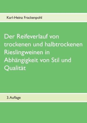 Dieses Buch ist gleichermaßen für den ambitionierten Liebhaber von Rieslingweinen und den Weinprofi bestimmt. Es beschreibt in verständlicher Weise den komplexen Reifeverlauf und den Lebenszyklus von trockenen und halbtrockenen Rieslingweinen in Abhängigkeit von Stil und Qualität, unter Berücksichtigung der vielfältigen Einflussfaktoren, die beschrieben und bewertet werden. Gleichzeitig ist dieses Buch ein Kompendium des Rieslingwissens. Neben den theoretischen Ausführungen zum Thema werden dem Weinliebhaber auch Ratschläge für die praktische Anwendung gegeben, sowie Hinweise für Weinauswahl, Weinlagerung und Trinkvorbereitung.