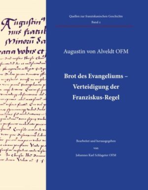 Bruder Augustin, der sich mit seinem Beinahmen „Alveldt (Alveldianus)“ vielleicht auf seinen Geburtsort bezog, vermutlich auf die heutige Stadt Alfeld an der Leine südlich von Hildesheim, trat ungefähr um 1500 in einem Kloster der damaligen Observanten-Vikarie der franziskanischen Saxonia bei. Wichtig für seine Entwicklung und für seine spätere Tätigkeit, vor allem für Alveldts Gegnerschaft zur frühen deutschen Reformation, wurde ein nicht näher zu bestimmender Aufenthalt im damaligen Livland (heute Lettland und Estland). Gerade die von Alveldt offenbar negativ erfahrene religiöse Pluralität in Livland hat sein späteres Vorgehen gegen alle Gefährdung kirchlicher Einheit mitgeprägt. Überliefert ist Alveldts Verteidigung der Franziskus-Regel in der Handschrift von Bernhard Dappen, wie sie zum Glück in der Wolfenbütteler Herzog-August-Bibliothek erhalten blieb (Cod. Guelf. 1095 Helmst.) und nun der Forschung zur Verfügung steht. Alveldts Texte, nämlich sein einleitender Brief an die Brüder sowie seine Verteidigung der Franziskus-Regel, datierte er beide an das Ende seines Dienstes als Provinzialminister. Den Brief dürfte Alveldt erst nach der Schrift selbst geschrieben haben, denn der Brief verwies auf die bereits vorliegende Darlegung der Regel, wenn Alveldt schrieb: „Sammelt die Bruchstücke des Evangeliums, die ihr hier seht.“ Aus Bruchstücken des Evangeliums ergab sich nach einem legendären Traum des Franziskus und seiner angeblich gottgegebenen Deutung wie aus vernachlässigten Brosamen die Regel als „Brot des Evangeliums“. Und dieses „Brot des Evangeliums“ wollte Alveldt erneut seinen Brüdern reichen.