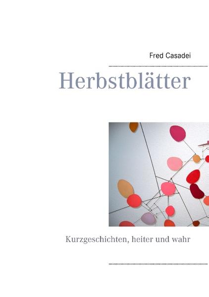 In dem kleinen Kompendium "Herbstblätter" sind Geschichten, wie sie sich in meinem Leben zugetragen haben, gesammelt worden. Sie stehen für heitere Momente, wie sie sich real immer wieder ergeben, sodass sie leichte und entspannte Lektüre darstellen. Der Autor möchte damit dem realen Geschehen eine humoristische Seite abgewinnen und den Leser daran teilnehme lassen. Die lockeren Skizzen stammen von ihm.