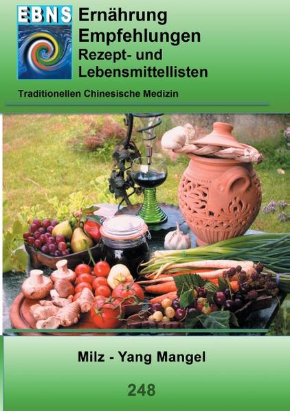 EBNS - Ernährungsberatung nach Syndromen - Rezepte- und Lebensmittellisten für die Ernährungstherapie der Traditionellen Chinesischen Medizin (TCM) bei Milz - Yang Mangel. MilzQi und Mi Yang stärken und wärmen, Kälte vertreiben, Qi bewegen. Kalt NEIN, erfrischend WENIG (süß JA, sauer NEIN), alles andere JA. Die Rezepte sollen das betroffene Syndrom unterstützen und durch guten Geschmack motivieren. Die Lebensmittel werden in Kategorien empfehlenswert, ja, weniger und nein angezeigt und helfen bei der Orientierung, wenn eigene Rezepte gekocht werden sollen.