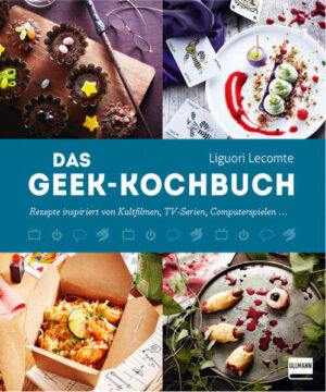 Serienjunkies, Computerfreaks und Super-Geeks aufgepasst! Das ist euer Kochbuch. Feiert noch einmal die dramatische Hochzeit des Königs mit Joffrey Baratheons Taubenpastete, gönnt euch einen Schluck von Omas Flaschen-Suppe, um eure Herz- und Magieleiste aufzufüllen, oder lasst euch von Schoko-Cupcakes à la Bertie Bott verzaubern. Möge die Kochkunst mit euch sein!