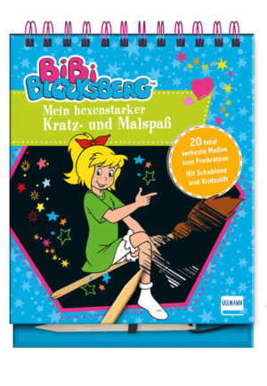 Komm mit nach Neustadt in die total verhexte Welt von Bibi Blocksberg und ihren Freunden! Nimm den Kratzstift und entdecke Schritt für Schritt viele hexenstarke Motive, die sich unter der schwarzen Schicht verbergen. Fahre die Linien nach und kratze dann nach Lust und Laune das ganze Bild frei. Oder benutze die Schablone, um tolle eigene Motive zu kratzen.