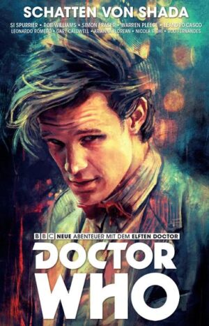 TEIL ZWEI DER ZWEITEN COMIC- STAFFEL MIT DEM ELFTEN DOCTOR! Doctor Who: Er ist viele Hundert Jahre alt, wechselt ab und zu den Körper und ist der Titelheld von Großbritanniens beliebtester Science- Fiction- Serie. Sein Raumschiff, die TARDIS, sieht aus wie eine blaue Telefonzelle, ist innen jedoch wesentlich größer als außen. Mit ihr reist der Doctor durch Raum und Zeit, auf der Suche nach Abenteuern und den Wundern des Universums. Und da es keinen Spaß macht, die allein zu entdecken, lädt der Timelord vom Planeten Gallifrey immer wieder Menschen ein, ihn auf seinen Reisen zu begleiten. Der Doctor und seine Begleiter sind verfolgt durch einen Zeitkopfgeldjäger auf einer wilden Reise durch Raum und Zeit. Mit River Songs Hilfe wollen sie beweisen, dass der Timelord kein wahnsinniger Kriegsverbrecher ist. Sie folgen dabei einer mysteriösen Spur, die sie an den gefährlichsten Ort des Universums führt. So gefährlich, dass der Doctor die Erinnerung daran aus seinem Gedächtnis gelöscht hat, damit niemand diesen Ort jemals finden kann ... Shada!