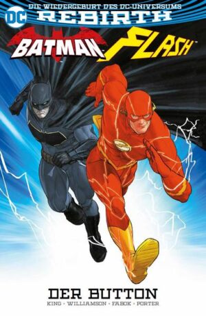 BATMAN UND FLASH AUF DER JAGD NACH DEM REBIRTH- MYSTERIUM Batman, der größte Detektiv der Welt, und Flash, der schnellste Mensch der Welt und in seiner zivilen Identität der Polizeiwissenschaftler Barry Allen, versuchen, ein Mysterium zu lösen, das offenbar die gesamte Realität verändert hat. Nachdem der Dunkle Ritter in seiner Bat- Höhle von dem eigentlich toten Reverse- Flash angegriffen wird, folgen die beiden Helden dem zeitreisenden Schurken durch die Dimensionen und gelangen in eine Parallelwelt, die es eigentlich nicht mehr geben dürfte und die für Batman einen unglaublichen Schock bereithält! Das komplette BATMAN/FLASH- Crossover um eines der großen Rebirth- Mysterien erstmals komplett in einem Band, inszeniert von den Superstars Tom King (BATMAN), Joshua Williamson (JUSTICE LEAGUE VS. SUICIDE SQUAD), Jason Fabok (JUSTICE LEAGUE) und Howard Porter (FLASH).