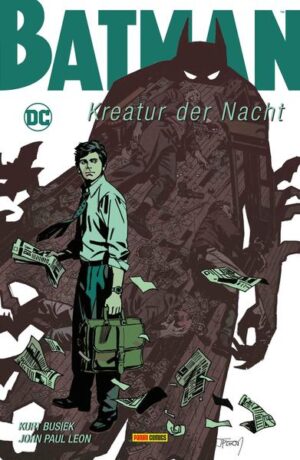 FINSTERE FLEDERMAUSFANTASIE Der junge Bruce Wainwright liebt seine Batman- Comics. Doch als seine Eltern von Einbrechern umgebracht werden, läuft es nicht so ab wie in den Bildergeschichten mit dem Dunklen Ritter - denn in der echten Welt gibt es keine Superhelden. Dann aber scheint es auf einmal, als würden die Fantasie und der Kummer des Jungen als dämonische Kreatur der Nacht Gestalt annehmen und lebendig werden, um dem einsamen, verbitterten Bruce beizustehen … Eine Batman- Geschichte wie keine andere, meisterhaft geschrieben vom preisgekrönten Autorenstar Kurt Busiek (SUPERMAN, ASTRO CITY) und fantastisch gezeichnet von Ausnahmekünstler John Paul Leon (STATIC, Erde X). ENTHÄLT: BATMAN: CREATURE OF THE NIGHT (2018) 1- 4