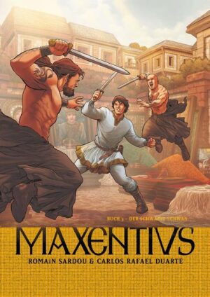 MAXENTIUS Es ist das Jahr 535 n. Chr. Der Befehlshaber des Geheimdienstes unter Kaiser Justinian, Maxentius, und seine rechte Hand Offelus besuchen die Provinzen des gewaltigen Römischen Reiches. »Der Schwarze Schwan« ein sektiererischer Geheimbund der Goten breitet sich dort aus, mit dem Ziel einer Revolution, um den Kaiser zu stürzen. Die Stimmung zwischen den sogenannten Barbarenvölkern und den Römern ist explosiv und wird durch geschickte Falschmeldungen weiter angeheizt. Maxentius versucht die Drahtzieher der Aufstände zu ermitteln, doch ein Informant nach dem anderen wird ausgeschaltet. Der Meisterspion von Kaiserin Theodora sieht sich einem gefährlichen und brillanten Gegner gegenüber, der skrupellos ist, und über das Wissen verfügt, sogar das Meer brennen zu lassen!