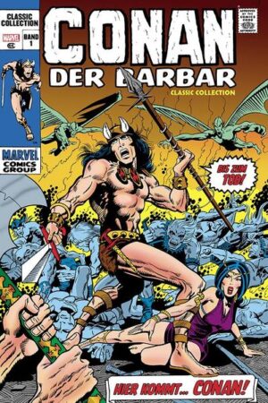 AUF DEM SCHLACHTFELD GEBOREN! Conan, der legendäre Fantasy- Held von Robert E. Howard, in seinen klassischen Marvel- Abenteuern mit restaurierter Colorierung! Dieser Sammelband enthält: Conan the Barbarian 1- 26, Chamber of Darkness 4, Savage Tales 1 & 4 sowie reichlich Bonusmaterial