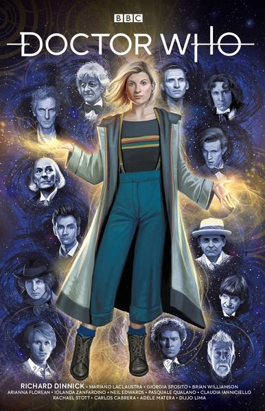 Mit dem Dreizehnten Doctor geht die Geschichte des Timelords in eine neue Dimension. Jodie Whittaker hat im TV die Nachfolge von Peter Capaldi angetreten und dem Doctor einen komplett neuen Erzählkosmos eröffnet. Natürlich feiert der Dreizehnte Doctor auch in den Comics sein Debüt, aber bis die neue Serie richtig beginnt, verfolgen wir erst einmal den Weg zum neuen Doctor mit Rückblicken, philosophischen Betrachtungen zu einem unendlichen Leben mit vielen Leben und der Beziehung des Doctors zur Erde und zu seinen Begleitern. Dieser Band ist alles andere als ein gewöhnliches Doctor Who- Abenteuer. Er ist die Essenz des Doctors, betrachtet aus den Augen des Dreizehnten Doctors, umgesetzt von all den Kreativen, die künftig die Geschicke des Timelords lenken werden. Den Auftakt macht in dem Band eine Geschichte mit dem Zehnten, Elften und Zwölften Doctor - sie markiert den Übergang zu den Comic- Abenteuern des Dreizehnten Doctors! Auf zum Dreizehnten Doctor!