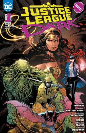 WONDER WOMANS DUNKLE JUSTICE LEAGUE Die magischen Energien sind aus den Fugen geraten und bringen nur noch Finsternis und Chaos hervor. Mehr noch: die Magie wird sterben und die Menschheit mit ihr! Um dies zu verhindern, versammelt Wonder Woman ein neues Team die Justice League Dark. Im Angesicht der magischen Apokalypse folgen ihr Swamp Thing, Zatanna, Detective Chimp und Man- Bat in den Kampf. Und auch Dr. Fate, John Constantine und Deadman spielen eine Rolle, als der Welt die verhängnisvolle Hexenstunde schlägt, deren Wurzeln bis in Wonder Womans Jugend auf der Paradiesinsel der Amazonen zurückreichen … Der Auftakt zur neuen Top- Serie mit dem kompletten JUSTICE LEAGUE DARK/WONDER WOMAN- Crossover The Witching Hour auf über 200 Seiten, inszeniert von James Tynion IV (JUSTICE LEAGUE), Alvaro Martínez Bueno (DETECTIVE COMICS), Emanuela Lupacchino (WONDER WOMAN), Jesús Merino (HELLBLAZER) und anderen. KOMPLETTE CROSSOVER DER US- SERIEN WONDER WOMAN UND JUSTICE LEAGUE DARK!