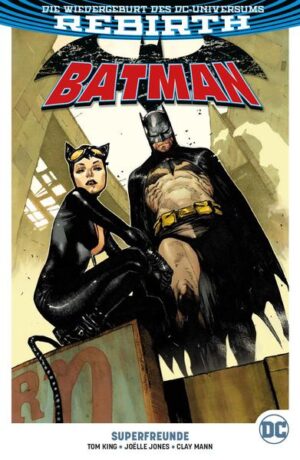 VERLOBTE, VERBÜNDETE,VERFLOSSENE UND VERFÜHRUNGEN Batman und Catwoman haben sich verlobt. Nun reisen der grimmige Mitternachtsdetektiv und die katzenhafte Antiheldin in die Wüste, wo Bruce Waynes Ex Talia al Ghul die beiden schon erwartet und ihre Klinge wetzt! Außerdem gehen der Dunkle Ritter, Superman, Selina Kyle und Lois Lane auf ein Doppeldate, und Batman erlebt ein unglaubliches Abenteuer an der Seite seiner alten Freundin Wonder Woman, in dessen Verlauf sich die beiden verführerisch nahe kommen … Batmans und Catwomans Prüfungen als Verlobte, geschrieben von Eisner Award- Gewinner Tom King (MISTER MIRACLE) und fantastisch gezeichnet von Joëlle Jones (CATWOMAN) und Clay Mann (HEROES IN CRISIS).