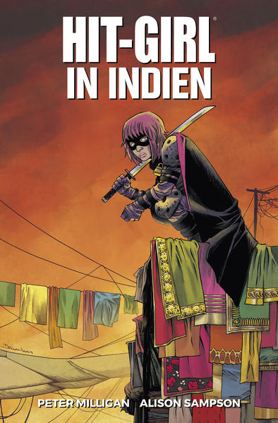 HIT- GIRL IST IN MUMBAI Peter Milligan und Alison Sampson führen Hit- Girl auf ein actiongeladenes Abenteuer nach Indien. DIESES MÄDEL MACHT CURRY AUS DEN BÖSEN Mumbai ist eine der größten Metropolen der Welt. Die Stadt wimmelt und leuchtet von Leben, beheimatet aber auch Schatten und Niedertracht. In der Megacity wird Hit- Girl zur Superheldin der armen Straßenkinder, die von skrupellosen Kriminellen verstümmelt und zum Betteln gezwungen werden. Doch auch auf diesem Abschnitt von Mindys globalem Kreuzzug gegen das Verbrechen ist es mit guten Absichten alleine nicht getan, sondern es braucht auch Schwerthiebe und Sperrfeuer im Kampf gegen das Böse... Der nächste Stopp der kleinen Killermaschine von Mark Millar und John Romita Jr., inszeniert von Autorenveteran Peter Milligan (Hellblazer) und der Künstlerin Alison Sampson (Sleeping Beauties). Empfohlen ab 16 Jahren