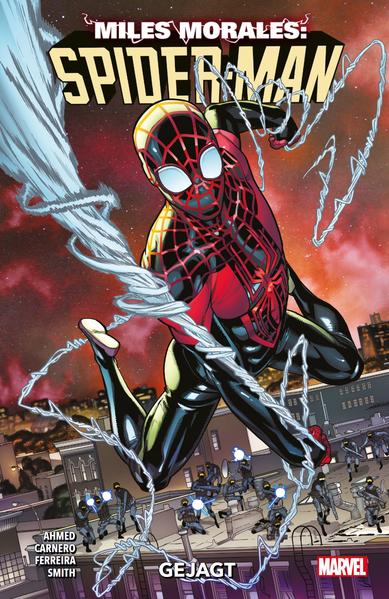 VON FEINDEN UMZINGELT Miles Morales ist der Spider- Man der nächsten Generation! Doch jetzt will die US- Regierung alle maskierten Nachwuchssuperhelden verhaften. Zudem hetzt Ultimatum, der böse Miles aus einer anderen Dimension, dem jungen Helden und dessen Onkel Aaron einen anderen Spider- Man und eine Armee Green Goblins auf den Hals! Vielleicht reicht nicht einmal die Unterstützung von Captain America, um das zu überleben. Die neuen Abenteuer des Publikumslieblings aus Animationsfilm und Videogame, inszeniert von Saladin Ahmed (ABSOLUTE CARNAGE), Carmen Carnero (CAPTAIN MARVEL), Marcelo Ferreira (MORBIUS) und anderen ENTHÄLT: MILES MORALES: SPIDER- MAN (2019) 16- 21