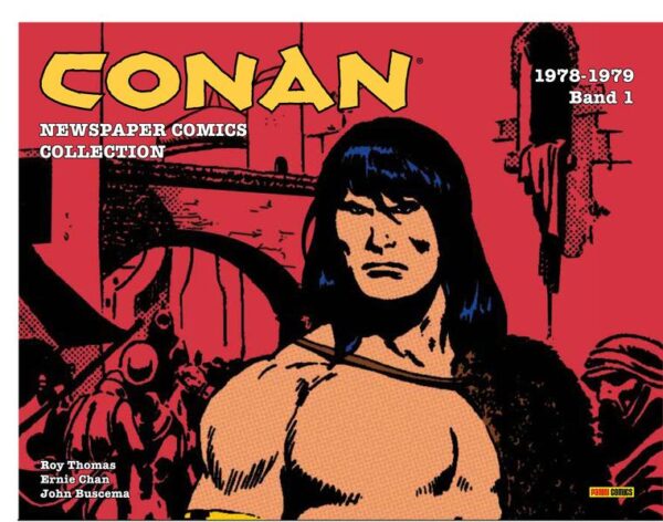 AUS CIMMERIA IN DIE ZEITUNG Ende der 1970er, als Conan bereits zu den beliebtesten Comic- Helden von Marvel gehörte, eroberte der Barbar von Robert E. Howard auch das traditionsreiche Medium des Zeitungscomicstrips! In den klassischen Fantasy- Fortsetzungsgeschichten trifft der Cimmerier üble Schurken, gefährliche Monster, wunderschöne Frauen und die furiose Kriegerin Red Sonja … Dieser Band versammelt Conans tägliche Abenteuer der Zeitungscomicstrips aus den Jahren 1978 und 1979, inszeniert von den Comic- Ikonen Roy Thomas, Ernie Chan und John Buscema, die den wilden Kämpfer in den Kult- Titeln CONAN DER BARBAR CLASSIC COLLECTION und SAVAGE SWORD OF CONAN CLASSIC COLLECTION zu einer Marvel- Legende machten. PANINI präsentiert den Zeitungscomicstrip von Conan in zwei Sammelbänden zum ersten Mal auf Deutsch und mit einer Einleitung von Roy Thomas. STRIP FÜR STRIP EIN BARBARENSTARKES EPOS Robert E. Howards Barbar Conan ist einer der größten und bekanntesten Helden der Schwert- und- Magie- Fantasy ein ewiger Archetyp des Genres und eine multimediale Ikone. In den 1970ern wurde der Abenteurer und Dieb, der auf dem Schlachtfeld seiner rauen Heimat Cimmeria geboren wurde und im Namen des kaltherzigen Gottes Crom flucht, sogar eine MarvelComic- Legende. Auf den Seiten der Heftserie Conan the Barbarian und der Magazinreihe Savage Sword of Conan adaptierten Autor Roy Thomas, Zeichner John Buscema, Tuscher Ernie Chan und andere Künstler Howards einflussreiche, kraftvolle Erzählungen aus den Pulp- Magazinen der 1930er, nutzten aber auch andere Vorlagen und inszenierten natürlich viele neue, eigene Fantasy- Storys. Marvels erste Conan- Saga wurde zu einem Klassiker des grafischen und des fantastischen Erzählens. Im September 1978 startete darüber hinaus der Conan- Zeitungscomicstrip. Die amerikanischen Zeitungen waren der Ursprung des modernen Comics und eine traditionsreiche Plattform der bebilderten Fortsetzungsgeschichten. Für Conans tägliche Abenteuer in den schwarz- weißen Streifen und den farbigen Sonntagsstrips tat sich Conan- Kenner Thomas abermals mit Chan und Buscema zusammen, um Howards Barbaren einem völlig neuen Publikum zugänglich zu machen: den amerikanischen Zeitungslesern, die beim Frühstück oder wann auch immer nun Tag für Tag Conans Abenteuern mit Monstern, Zauberern, Schurken und hübschen Frauen folgen konnten. Zeitungscomicstrips haben aufgrund ihres Formats, ihrer seriellen Natur und ihrer breiten Zielgruppe spezielle Anforderungen und einen eigenen Rhythmus, doch das war für Conan, Thomas, Chan und Buscema natürlich kein Problem. Thomas involvierte sogar Red Sonja, die Teufelin mit dem Schwert, in den Strip eine Figur, die er selbst 1973 für Conans erste MarvelHeftserie ersonnen hatte, wobei ihm mehrere historische Heldinnen Howards als Inspiration dienten. Außerdem nimmt der Barbar in diesem Band an einer Hochzeit teil, auf der ein Schatten liegt, und muss gegen einen Werwolf antreten …