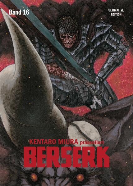 Kentaro Miuras Meisterwerk BERSERK in neuem Glanz und in prachtvollem Überformat! Erlebe den erbarmungslosesten Rachefeldzug der Mangageschichte! Begleite Guts und seine Gefährten auf ihren Reisen durch eine unbarmherzige Welt voller Monster jenseits deiner Vorstellungskraft … Mit einem gigantischen Schwert über der Schulter und einem Arm aus Stahl sinnt der als "schwarze" Ritter bekannte Söldner Guts nur auf eins: Rache! Nichts hält ihn auf und während sein Schwert nach Blut dürstet und Dämonen und düstere Fabelwesen seinen Pfad abzeichnen. Eine bildgewaltige Geschichte über Verrat, Gier, die Tugend der Freundschaft und Opferbereitschaft. Das erwartet dich in Band 16: Die Invasion der Kushanen droht Midland zu überrollen und so muss Guts ungeliebte Bande knüpfen, um der Gefahr hold zu werden. Und auch Griffiths neue Truppe der Falken muss sich beweisen … Für Fans von Action- , Dark- Fantasyund Horrormanga! Beinhaltet die regulären Bände Berserk 31 und 32.