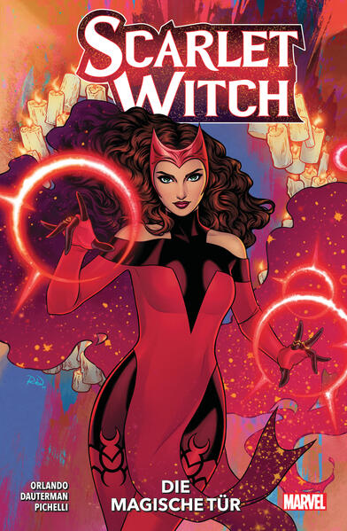 WER DURCH DIESE TÜR TRITT … Die mächtige Hexe Wanda Maximoff eröffnet einen Zauberladen. Der beherbergt eine Tür, die jene zur Scarlet Witch führt, die dringend Hilfe brauchen und nirgendwo sonst hin können. So wie Viv Vision, die synthetische Nachwuchsheldin und Tochter von Wandas Ex. Aber Scarlet Witch und Darcy Lewis treffen auch Quicksilver, Polaris, die Mutantin Storm und eine brutale neue Gegnerin. Die neuen Comic- Abenteuer der beliebten Heldin aus WandaVision und anderen MCU- Knüllern, in Szene gesetzt von Autor Steve Orlando (WONDER WOMAN) und Top- Zeichnerin Sara Pichelli (MILES MORALES: SPIDER- MAN). ENTHÄLT: SCARLET WITCH (2023) 1- 5