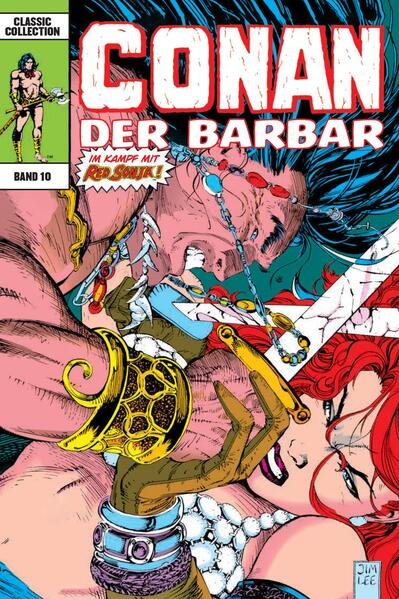 ROY THOMAS KEHRT ZURÜCK! Die finalen Kapitel von Conans legendärer erster Serie, entstanden in den 1990ern und frei nach den unsterblichn Werken von Robert E. Howard! Dieser Sammelband enthält Conan the Barbarian 241- 275 sowie exklusives Bonusmaterial In den 1970ern war Autor, Ideengeber, Redakteur und Marvel- Legende Roy Thomas federführend bei dem Unterfangen, Robert E. Howards barbarischen Fantasy- Helden Conan aus den Pulp- Magazinen der 1930er und den Taschenbüchern der 1960er in einen Comic- Charakter zu verwandeln. Jahrelang kümmerte sich Thomas als Autor und Redakteur mit geschickter Hand, gutem Gespür und gewaltigem Erfolg um die Abenteuer des furchtlosen Cimmeriers, wobei er mit Ausnahmekünstlern wie Barry Windsor- Smith und John Buscema einen der beliebtesten Titel aller Zeiten und einen Meilenstein des Fantasy- Comics startete. Noch vor den Schwarzenegger- Filmen machten Thomas und Co. Conan zum Liebling einer neuen Generation Fans. Nachdem sich zwischenzeitlich andere Kreative der langlebigen Reihe Conan the Barbarian angenommen hatten, kehrte Roy Thomas Anfang der 1990er zu der Figur zurück, die wohl auch immer ein Stück weit mit ihm assoziiert werden wird. So entstanden noch einmal fast drei Dutzend neue Conan- Geschichten von Barbaren- Meister Thomas. Die Zeichnungen steuerten vor allem Gary Hartle und Michael Docherty bei, die ihrerseits eine neue Generation Comic- Schaffender sowie die veränderte Ästhetik des gesamten Mediums repräsentierten. Letztlich oblag es Thomas nicht nur, die stolze, große Jubiläumsnummer 250 zu zelebrieren, sondern auch die Flaggschiff- Serie der Fantasy- Ikone 1993 zu ihrem Ende zu führen. Auf dem Weg zum großen Finale bereist Conan noch einmal seine gesamte archaische Welt nach Howards Vorstellung des Hyborischen Zeitalters: die Städte, das Meer, die Wälder und die Gebirge. Und überall stellen sich dem Cimmerier menschliche, bestialische und übernatürliche Gegner in den Weg! Doch Conan ist nicht allein unterwegs. In den Storys dieser Kollektion begleiten ihn unter anderem die wilde, erst von Roy Thomas aus Howards Schaffen weiterentwickelte Kriegerin Red Sonja und der starke Häuptlingssohn Zula. Daneben enthält dieser Band eine Einleitung des Conan- Hofschreibers, in der dieser gewohnt viele Einblicke in die Entstehung der Comics gewährt.