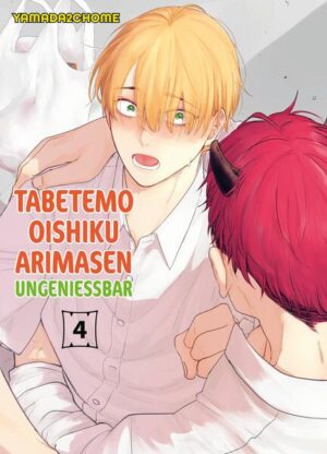 TABETEMO OISHIKU ARIMASEN: UGENIESSBAR verbindet Romantik und Comedy in einem heißen Boys-Love-Manga. Es war einmal in einer Welt, in der die Bevölkerung zu einem überwiegenden Teil aus Dämonen besteht und Menschen als Delikatesse gelten ... Wie alle Menschen versucht Hiyori, seine wahre Natur zu verbergen. Eines Tages findet jedoch Hodaka, ein dämonischer Mitschüler, heraus, warum er einen solch süßlichen, appetitlichen Duft verströmt ... Das erwartet dich in Band 4: Hiyori ist sich seiner Gefühle für den Dämon Hodaka bewusst, allerdings gestalten sich seine Versuche, diesem seine Liebe zu gestehen, als kompliziert. Währenddessen geht an der Dämonenschule das Gerücht um, dass sich unter ihnen ein Mensch befinden soll. Hiyori rutscht das Herz in die Hose. Ist sein Geheimnis nun aufgeflogen? Die perfekte Mischung aus BL-, Comedyund Fantasy-Manga.