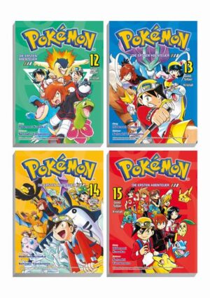 Der komplette Handlungsbogen Gold, Silber und Kristall 2 in einem günstigen Pack! Der Manga zum Videospielhit von Nintendo! Erlebe spannende, lustige und actionreiche Abenteuer in der Welt der Pokémon! Schließe dich unseren Heldinnen und Helden an, und begleite sie auf ihrem Weg nach ganz oben! Wer von den Games und der Animationsserie rund um Ash, Pikachu und all ihren Freunden nicht genug bekommen kann, ist hier genau richtig, denn diese Geschichten gibt es nur hier in Buchform! Das erwartet dich in diesem Sammelpack: Nachdem Gold und Silber von einem maskierten Mann besiegt auf einer der Strudelinseln aufwachen, werden sie von einem mächtigen Wesen überrascht. Gemeinsam machen sie sich auf die Suche nach dem maskierten Mann, doch inmitten unerwarteter Wendungen fehlt von Gold plötzlich jede Spur?! Und zusätzlich enthüllt der maskierte Mann endlich sein Vorhaben, das alle erschaudern lässt … Für Fans der Pokémon-Serie und Videospielen von Nintendo, Digimon und Palworld! Außerdem erhältlich: Pokémon Manga Pack 01: Rot, Grün, Blau Pokémon Manga Pack 02: Gelb Pokémon Manga Pack 03: Gold, Silber und Kristall 1 Pokémon Manga Pack 05: Rubin und Saphir 1 Pokémon Manga Pack 06: Rubin und Saphir 2 Pokémon Manga Pack 07: Feuerrot und Blattgrün Pokémon Manga Pack 08: Smaragd Pokémon Manga Pack 09: Diamant und Perl 1 Pokémon Manga Pack 10: Diamant und Perl 2 Pokémon Manga Pack 11: Diamant, Perl und Platinum Pokémon Manga Pack 12: Heartgold und Soulsilver Pokémon Manga Pack 13: Schwarz und Weiß 1 Pokémon Manga Pack 14: Schwarz und Weiß 2