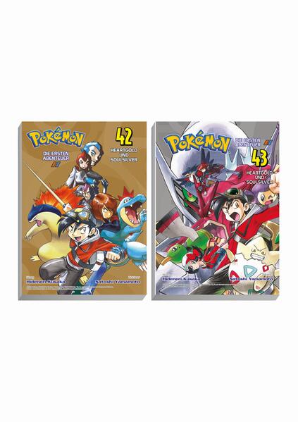 Der komplette Handlungsbogen Heartgold und Soulsilver in einem günstigen Pack! Der Manga zum Videospielhit von Nintendo! Erlebe spannende, lustige und actionreiche Abenteuer in der Welt der Pokémon! Schließe dich unseren Heldinnen und Helden an, und begleite sie auf ihrem Weg nach ganz oben! Wer von den Games und der Animationsserie rund um Ash, Pikachu und all ihren Freunden nicht genug bekommen kann, ist hier genau richtig, denn diese Geschichten gibt es nur hier in Buchform! Das erwartet dich in diesem Sammelpack: In den Pokéathlonhallen in Johto sucht Gold nach Siegfried, um Informationen über das mysteriöse Pokémon Arceus zu erhalten, doch das einst zerschlagene Team Rocket ist wieder erstarkt und scheint es ebenfalls darauf abgesehen zu haben! Mit der Unterstützung seiner Freunde Silber und Kristall machen sich die drei auf den Weg zu den Sinjoh-Ruinen, wo sie auf drei altbekannte Pokémon treffen die Herrscher über Zeit, Raum und Antimaterie, und es scheint, als würde bald wieder eine erneute Fehde ausbrechen … Für Fans der Pokémon-Serie und Videospielen von Nintendo, Digimon und Palworld! Außerdem erhältlich: Pokémon Manga Pack 01: Rot, Grün, Blau Pokémon Manga Pack 02: Gelb Pokémon Manga Pack 03: Gold, Silber und Kristall 1 Pokémon Manga Pack 04: Gold, Silber und Kristall 2 Pokémon Manga Pack 05: Rubin und Saphir 1 Pokémon Manga Pack 06: Rubin und Saphir 2 Pokémon Manga Pack 07: Feuerrot und Blattgrün Pokémon Manga Pack 08: Smaragd Pokémon Manga Pack 09: Diamant und Perl 1 Pokémon Manga Pack 10: Diamant und Perl 2 Pokémon Manga Pack 11: Diamant, Perl und Platinum Pokémon Manga Pack 13: Schwarz und Weiß 1 Pokémon Manga Pack 14: Schwarz und Weiß 2