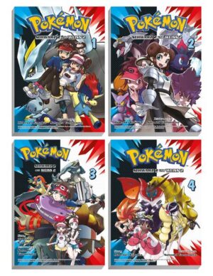 Der komplette Handlungsbogen Schwarz 2 und Weiß 2 in einem günstigen Pack! Der Manga zum Videospielhit von Nintendo! Erlebe spannende, lustige und actionreiche Abenteuer in der Welt der Pokémon! Schließe dich unseren Heldinnen und Helden an, und begleite sie auf ihrem Weg nach ganz oben! Wer von den Games und der Animationsserie rund um Ash, Pikachu und all ihren Freunden nicht genug bekommen kann, ist hier genau richtig, denn diese Geschichten gibt es nur hier in Buchform! Das erwartet dich in diesem Sammelpack: In einem erbitterten Kampf werfen Schwarz und die Arenaleiter dem Anführer Team Plasmas G-Cis alles entgegen, damit ihm der Dunkelstein, Zekrom, nicht in die Hände gelangt! Das Erwachen dieses Drachen hätte katastrophale Folgen für die Einall-Region, weshalb Schwarz alles daran setzt, das zu verhindern! Trotzdessen blitzt ihm auch immer wieder sein eigener Traum auf, Pokémon-Champion zu werden und die Deadline dafür rückt immer näher als die Austragung der Pokémon-Liga vorverlegt wird … Als wäre das noch nicht genug, taucht ein zweiter Stein, der Lichtstein auf, der den weißen Drachen Reshiram verkörpern soll … Wird Schwarz Team Plasmas Pläne verhindern können? Wird er seinen Traum von der Ruhmeshalle verwirklichen? Für Fans der Pokémon-Serie und Videospielen von Nintendo, Digimon und Palworld! Außerdem erhältlich: Pokémon Manga Pack 01: Rot, Grün, Blau Pokémon Manga Pack 02: Gelb Pokémon Manga Pack 03: Gold, Silber und Kristall 1 Pokémon Manga Pack 04: Gold, Silber und Kristall 2 Pokémon Manga Pack 05: Rubin und Saphir 1 Pokémon Manga Pack 06: Rubin und Saphir 2 Pokémon Manga Pack 07: Feuerrot und Blattgrün Pokémon Manga Pack 08: Smaragd Pokémon Manga Pack 09: Diamant und Perl 1 Pokémon Manga Pack 10: Diamant und Perl 2 Pokémon Manga Pack 11: Diamant, Perl und Platinum Pokémon Manga Pack 12: Heartgold und Soulsilver Pokémon Manga Pack 13: Schwarz und Weiß 1