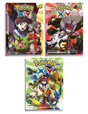 Der komplette Handlungsbogen Pokémon X und Y 2 in einem günstigen Pack! Der Manga zum Videospielhit von Nintendo! Erlebe spannende, lustige und actionreiche Abenteuer in der Welt der Pokémon! Schließe dich unseren Heldinnen und Helden an, und begleite sie auf ihrem Weg nach ganz oben! Wer von den Games und der Animationsserie rund um Ash, Pikachu und all ihren Freunden nicht genug bekommen kann, ist hier genau richtig, denn diese Geschichten gibt es nur hier in Buchform! Das erwartet dich in diesem Sammelpack: In einem erbitterten Kampf werfen Schwarz und die Arenaleiter dem Anführer Team Plasmas G-Cis alles entgegen, damit ihm der Dunkelstein, Zekrom, nicht in die Hände gelangt! Das Erwachen dieses Drachen hätte katastrophale Folgen für die Einall-Region, weshalb Schwarz alles daran setzt, das zu verhindern! Trotzdessen blitzt ihm auch immer wieder sein eigener Traum auf, Pokémon-Champion zu werden und die Deadline dafür rückt immer näher als die Austragung der Pokémon-Liga vorverlegt wird … Als wäre das noch nicht genug, taucht ein zweiter Stein, der Lichtstein auf, der den weißen Drachen Reshiram verkörpern soll … Wird Schwarz Team Plasmas Pläne verhindern können? Wird er seinen Traum von der Ruhmeshalle verwirklichen? Für Fans der Pokémon-Serie und Videospielen von Nintendo, Digimon und Palworld! Außerdem erhältlich: Pokémon Manga Pack 01: Rot, Grün, Blau Pokémon Manga Pack 02: Gelb Pokémon Manga Pack 03: Gold, Silber und Kristall 1 Pokémon Manga Pack 04: Gold, Silber und Kristall 2 Pokémon Manga Pack 05: Rubin und Saphir 1 Pokémon Manga Pack 06: Rubin und Saphir 2 Pokémon Manga Pack 07: Feuerrot und Blattgrün Pokémon Manga Pack 08: Smaragd Pokémon Manga Pack 09: Diamant und Perl 1 Pokémon Manga Pack 10: Diamant und Perl 2 Pokémon Manga Pack 11: Diamant, Perl und Platinum Pokémon Manga Pack 12: Heartgold und Soulsilver Pokémon Manga Pack 13: Schwarz und Weiß 5