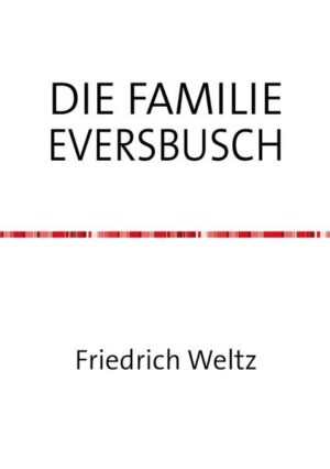 Die Publikation enthält die Geschichte der Familie Eversbusch, über 10 Generationen vorwiegend ansässig zunächst in Schwelm und Umgebung, dann in Haspe, zunächst Landwirte, dann Handwerker, Bäcker, Gastwirte, Schnapsbrenner, Ärzte..Lokal bekannt durch den im Wachholderhäuschen gebrannten Eversbusch-Doppelwachholder. Ein Teil der Familie wandert nach Mexico aus. Der Augenarzt Oskar Eversbusch erbaut die Augenkliniken in Erlangen und München, zahlreiche Ehrungen, u. a. Ehrenbürger der Stadt München