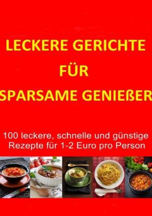 Wer kennt das nicht: Am Ende des Monats bleibt kaum Geld übrig und wenn man sich die Ausgaben anschaut, stellt man fest, dass ein großer Teil davon für das Essen verwendet wurde. Und die, die darunter leiden, sind die einfachen Menschen: die Azubis, die Studenten, die alleinerziehenden Mutter, die Menschen, die aus Betriebsgründen gekündigt wurden, die ewigen Praktikanten oder einfach die Leute, die das Geld sparen und jeden Cent umdrehen müssen. Dabei war dieses Essen nicht gerade gesund: mal Fertigessen aus dem Supermarkt, mal zu viel Süßes, mal Fast Food aus einem der verbreiteten Ketten... Das vorliegende Buch zeigt, dass das gesunde Essen mit nur wenig Geld und Zeit entstehen kann. Die meisten Gerichte brauchen gerade mal 10-30 Minuten Zubereitungszeit und schmecken der ganzen Familie. Da sie die günstigen und oft gebrauchten Zutaten enthalten, können Sie damit wirklich sparen! Lassen Sie sich von diesem Buch inspirieren und wenn Sie auch nur ein Paar Gerichte pro Woche für ihre Liebsten machen, werden Sie schnell merken, dass ihr Geldbeutel noch ganz voll ist, Sie aber viel mehr Zufriedenheit und pure Lebensfreude verspüren!