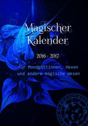 Mit Beginn des neuen Hexenjahres steht dir dieser Kalender als magischer Begleiter von Samhain 2016 bis Samhain 2017 treu zur Seite und bewahrt deine Gedanken, Ideen, Wünsche und Zauber für dich in seinem liebevoll gestalteten Inneren auf. Zusätzlich gibt es zwei weitere Monate, einen Jahres- , Ferienund Sammelkalender sowie einen Bereich für deine Notizen. Mit seiner angenehmen Größe von 14,8 cm x 21,0 cm ist der magische Kalender handlich und praktisch zugleich und stets griffbereit. Blessed be!